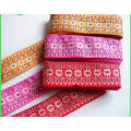 China Supplier Good Quality Colored Flat Woven Elastic Tape Jacquard Ribbon